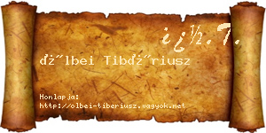 Ölbei Tibériusz névjegykártya